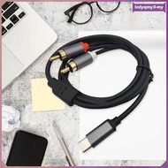 [LzdyqmyebMY] Type-c to 2 RCA Cable Stable Connector Anti Interference RCA Y Splitter Cord Stereo Ca