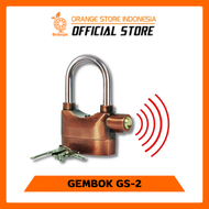 ORANGE Gembok Alarm Suara Anti Maling Long - Gembok Ring Panjang Alarm - Gembok Suara Alarm Murah