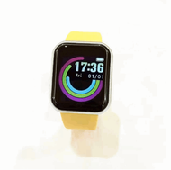 心率血氧血壓睡眠運動監測大屏智能手環(黃色)