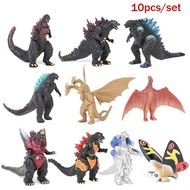 10pcs Godzilla Action Toy King of the Monsters Rodan mothra Action Figure Model PVC Doll for Kids Gi
