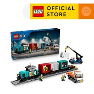LEGO City 60509 Harbor Freight Train with Crane & Truck (803 Pieces) Building Blocks Kids Toy