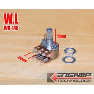 (Optional) [VR] WH-148 B10K B20K B50K B100K ST 15mm Long Shaft W.L Brand Volume Resistance