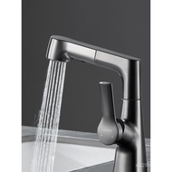 Splash-proof Liftable Shampoo Hot and Cold ️ Gray Basin⭐Face Wash Faucet Universal Faucet Pull-out T