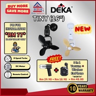 [DEKA] TINY 16 Inch Wall Fan – 5 Blades, 3-Speed Control, Remote Control | Kipas Dinding Senyap | KD