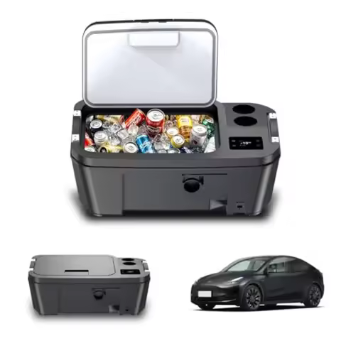 Car Refrigerator for Tesla Model Y 12V Fridge Cooler 2019-2025, 21QT 20L Car Freezer -4-50 for outdo