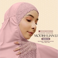 PREMUIM TELEKUNG SITI KHADIJAH KAIN COTTON WITH MODISH LACE AND BLUE BAG