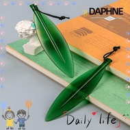 DAPHNE Willow Leaf Shape Letter Opener Tool, Green Plastic Letter Opener Bookmark, Practical Pointed Tip Durable Cut Paper Tool