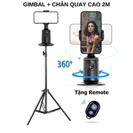 Gimbal AI xoay theo chuyển đông chụp ảnh kiêm giá đỡ điện thoại livestream bán hàng quay 360 độ tự đ