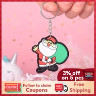Christmas cartoon keychain creative Christmas small gift hanging Santa Claus children's pendant decoration gift