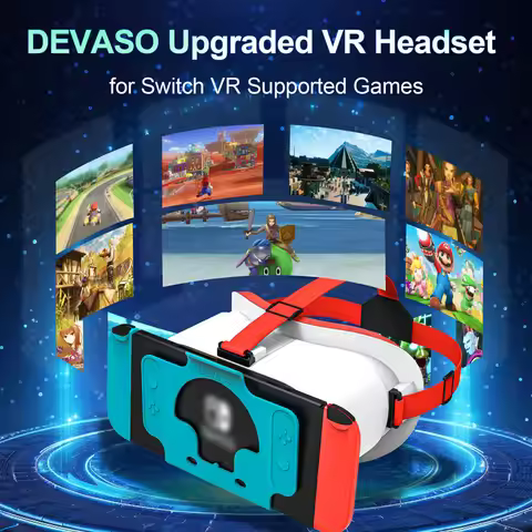 DEVASO Is Suitable for Nintendo Switch/OLED Console 3D HD VR Glasses Switch Adjustable Headband Acce