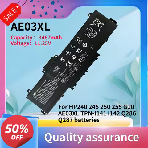 High qualityAE03XL 3467mAh 11.25V Compatible with HP240 245 250 255 G10 AE03XL TPN-DB1N TPN-I141 I14