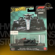 Hotwheels Premium F1 Mercedes AMG PETRONAS (44) green model car