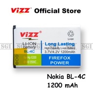 Baterai Vizz Double Power Nokia BL-4C BL4C 1202 1661 2650 3500 6100 6300 X2-00 X2 C5-03 Batre Batrai
