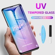 UV Tempered Glass For Samsung Galaxy S10 S20 Plus Ultra S10 5G Note 10 Plus Full Liquid Screen Protector Glass