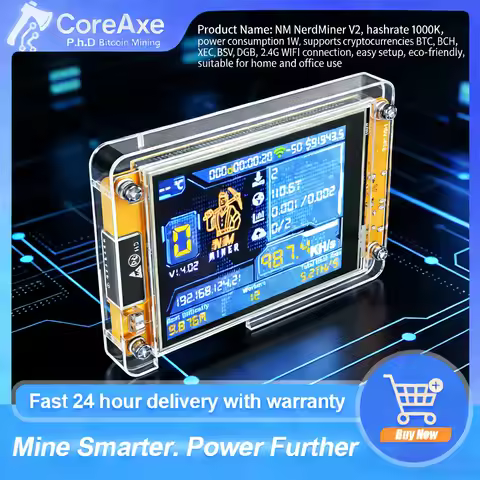 bitcoin miner Silent 0dB NM NerdMiner Crypto Miner 1W – Bitcoin Mining Machine para BTC BCH ASIC-Min