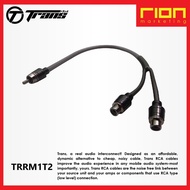 TRANS TRRM-1T2 0.3 Meter 1 Male to 2 Female's RCA interconnect cable for car audio or home audio. [ 
