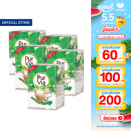 [5 กล่อง] Pur Via เพอร์เวีย ผลิตภัณฑ์ให้ความหวานแทนน้ำตาลจากหญ้าหวาน ขนาด 100 ซอง 0 แคลอรี