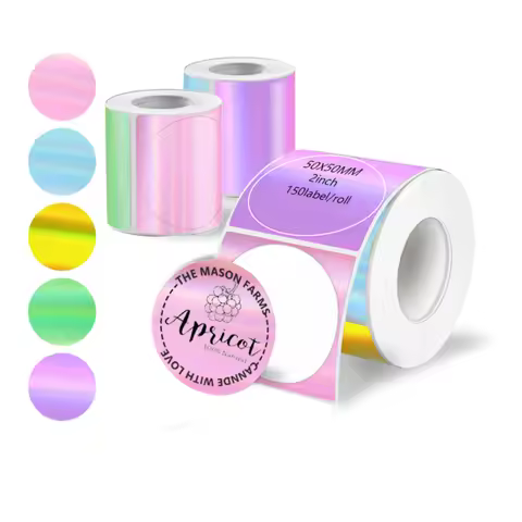 140Pcs 50x50mm Self-Adhesive Thermal Adhesive Sticker Label Roll Compatible with Phomemo M110 M220 M