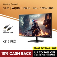 PRISM+ X315 PRO 31.5 180Hz 1ms Curved WQHD [2560 x 1440] Adaptive Sync Ready Gaming Monitor