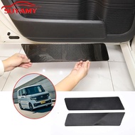 Soft Carbon Fiber Car Inner Door Anti-Kick Panel Trim Sticker For Honda N-Box JF3 JF4 2017-2021 Car 