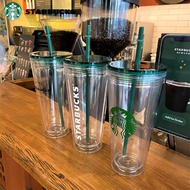 Reusable Limited Starbucks Cold Cups Plastic Black Transparent Tumbler With Lid And Straw Black Cup 473ml/710ml