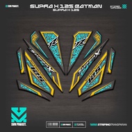 UV TRANSPARENT STRIPING SUPRA X 125 BATMAN MOTIF IP85 WAVE 125 BETMEN STICKER SIMPLE GRAPHICBENING