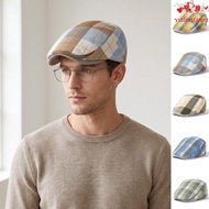 VALENTINE1 Plaid Dot Beret, Y2k Checkered Pattern Forward Cap, Personality Colorful Visor Korean Sty