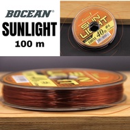 BOCEAN SUN LIGHT 100M Mono ORANGE GOLD Fishing Line Tali Pancing Tali Tangsi Transparent