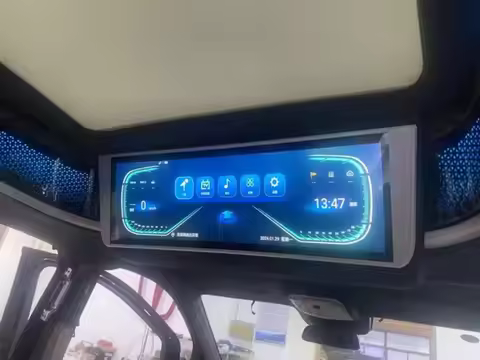 29 Inch Curved Screen Android Car Roof Monitor Ceiling Screen For Universal Business Vehicle HD IPS 