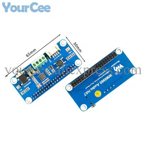 WM8960 Audio HAT Developement Expansion Board Module Stereo Codec with Small Speaker for Raspberry P