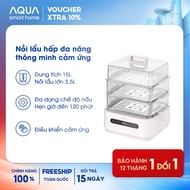 AQUA ES101 15L multi-function steamer hot pot, 3-layer pot, touch control, 120-minute timer, 6 modes