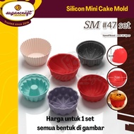 Silicone cake Mold Set Food Grade Plastic 6 Pcs Size Variations 7cm x 3cm For Making Cakes molding c