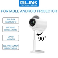 GLINK-MINI PROJECTOR REMOTE CONTROL PORTABLE ANDROID 13 MINI VIDEO LCD PROJECTOR 2G 16G SUPPORT 4K H