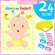 NAV Pin The Pacifier On The Baby Game Baby Pacifier Games with Pacifiers Stickers Large Baby Shower 
