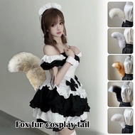 Fox Fur Tail Waist Plushly Animals Fox Tail Cosplay Props Bendable Lifelike Tail