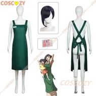 Anime Sakamoto Days Taro Sakamoto's Wife Cosplay Costume Aoi Sakamoto Green Apron Halloween Party Wo