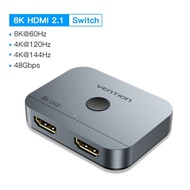 Vention สวิตช์ HDMI Er 8K Bi-Direction 2.1 1x สวิตช์ HDMI อะแดปเตอร์2/2X1ตัวแปลง2 In 1สำหรับตัวแยกช่