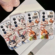 Casing For VIVO Y19S Y04 4G Y21D Y29S Cute Cartoon 3D Wave Silicone Judy Shockproof Cover TPU Clear 