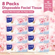 On Ultra Soft Facial Tissue 4-Ply 480 Sheets 8 Packs Baby-Safe Home Daily Use PB