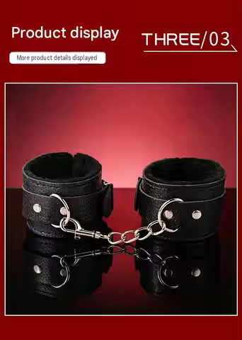 Sexual toys SM props bondage four-piece set female tools handcuffs blindfold feather duster
