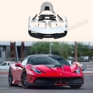 For Ferrari 458 MS Style Carbon + FRP Body Kits 19PCS FB/RB/FF/HD/SS/KITS