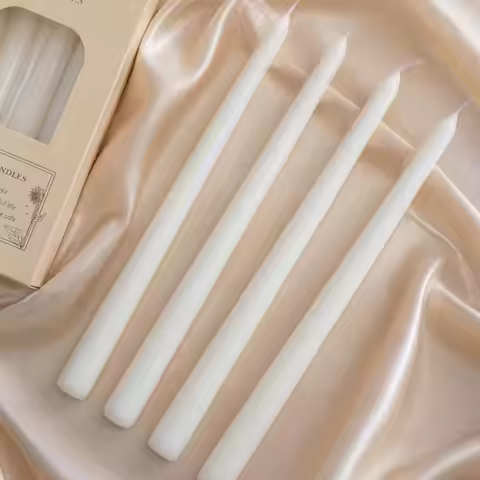 4 Pieces Vertical Striped Long Stick Scented Candles, Made from Soy Wax, Smoke-Free with Aromatic Fr