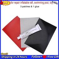 3pcs PVC Inflatable Boat Repair Patch Glue Kit Adhesive Canoe for Swimming Pool