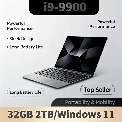 2026 15.6 Inch Laptop Windows 11 32GB RAM 2TB SSD Intel Core i9 9900 1920x1080 HD Gaming PC Gamer Of