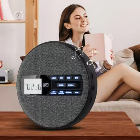 Multifunction CD Player LCD Display Home Portable Cd Player Rechargeable Discman Player With Dual Bl