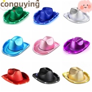 PONGUX Space Cowgirl Hat, EVA Comfortable Light Up Cowgirl Hat, Durable Composite Shiny LED Cowboy H