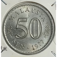 ( Syiling ) 50 Sen 1977 ( UNC ) Malaysia Parliament House