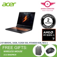 Acer Nitro V 16 ANV16-41-R101 16" WUXGA 165Hz Gaming Laptop ( R7-8845HS, 16GB, 512GB SSD, RTX4050 6G