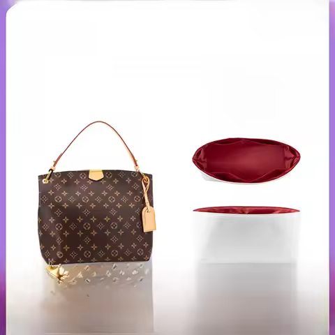 Lightweight Waterproof Dupont Paper Inner Bag for LV Graceful Floral Pattern Cosmetic Bag Travel Sto