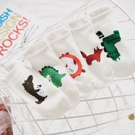 Women's Funny Novelty Cartoon Fox Dinosaur No Show Socks Lightweight Funky Cute Cotton Low Cut Ankle